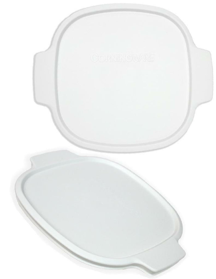 ❤️ 1 CORNINGWARE 2 Qt / 3 Qt White PLASTIC COVER A-2-PC Tab Casserole Storage Lid