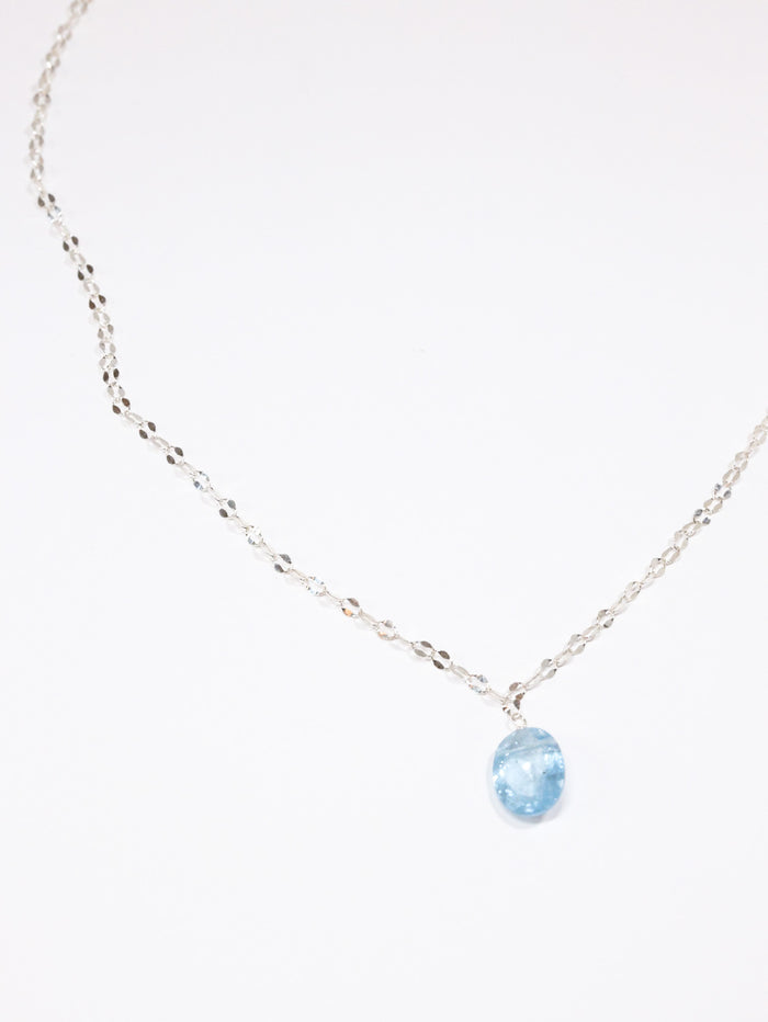 Aquamarine Fancy Cut oval nh Necklace
