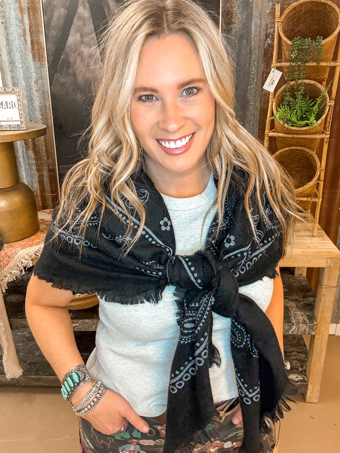 BANDANA SCARF, BLACK