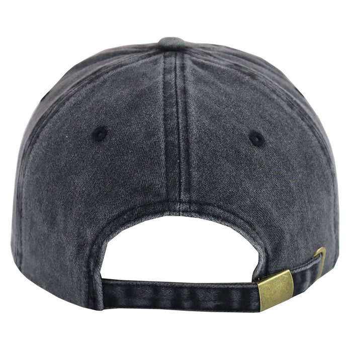 Embroidered mom hat close-up stitching refined minimal design