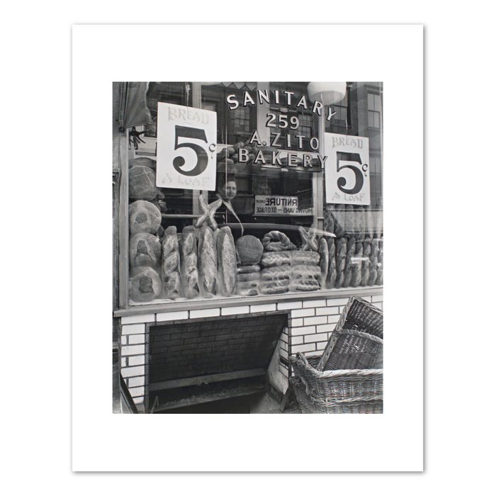Berenice Abbott, Bread Store, 229 Bleecker Street, Fine Art Prints in various sizes by Museums.Co