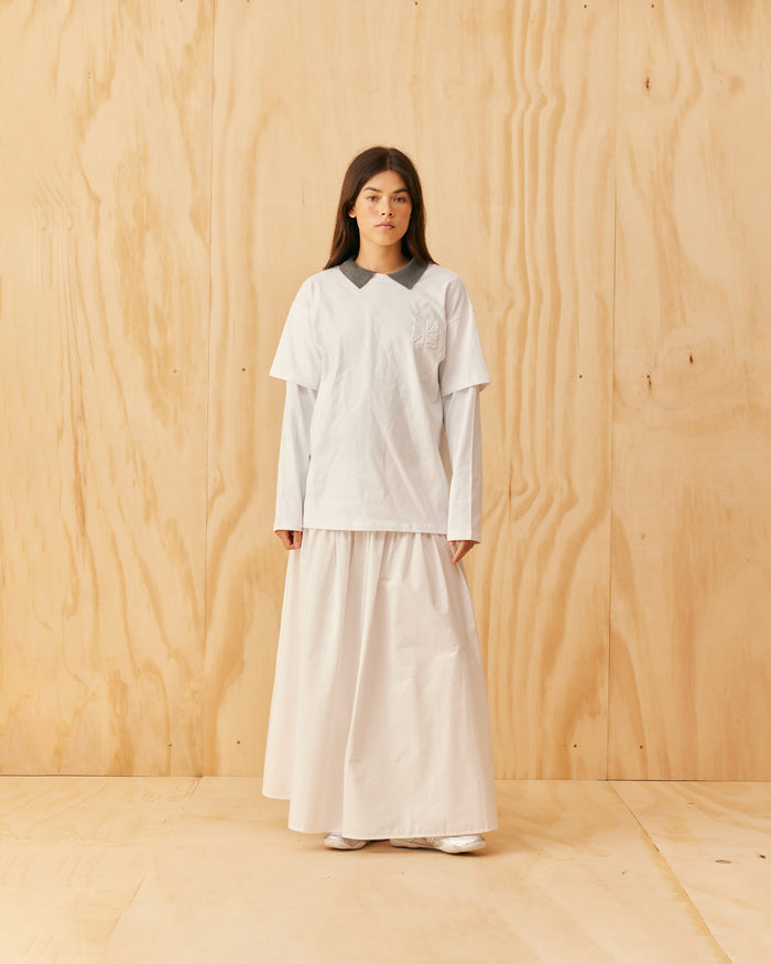 BUTTERFLY LAYERED T-SHIRT WHITE