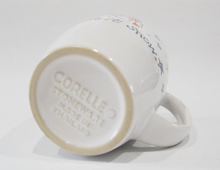 Corelle FROSTY MORN Snowmen 11-oz STONEWRE MUG Christmas Winter Snow Snowman