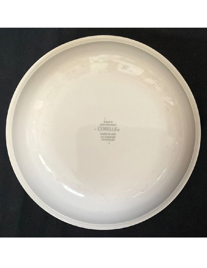 Corelle GARDEN HOME 1-Qt SERVING BOWL Vegetable Salad Sandstone Green Rim