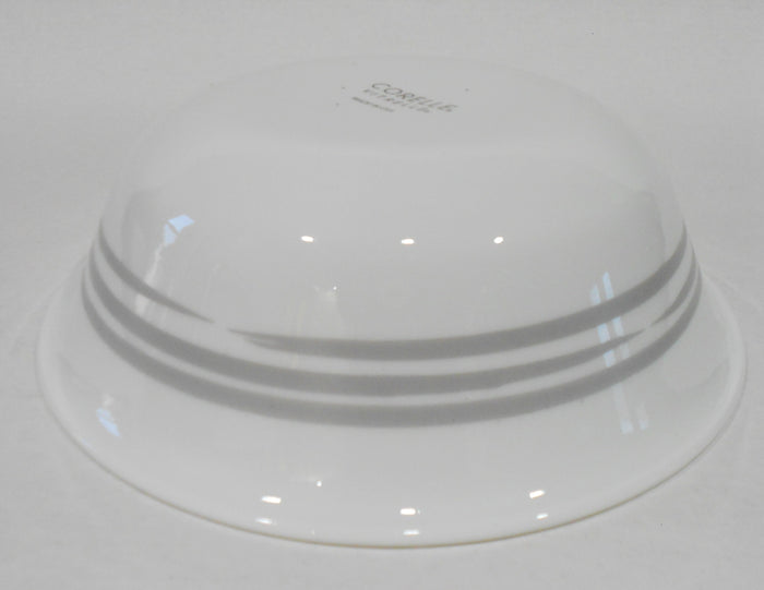 ❤️ Corelle SILVER BRUSHED STROKES 18-oz SOUP Cereal BOWL Gray Grey Platinum