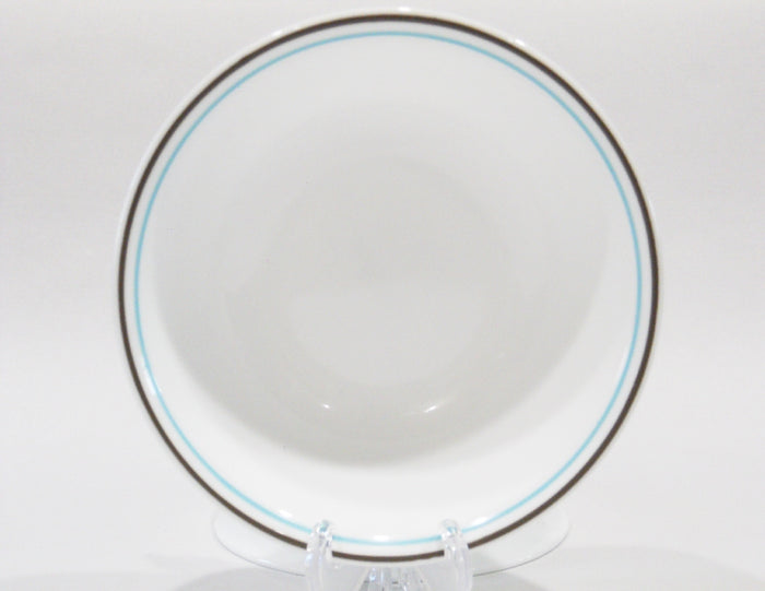 Corelle TREE BIRD 18-oz SOUP CEREAL BOWL 6 1/4" *Turquoise Blue & Brown Bands