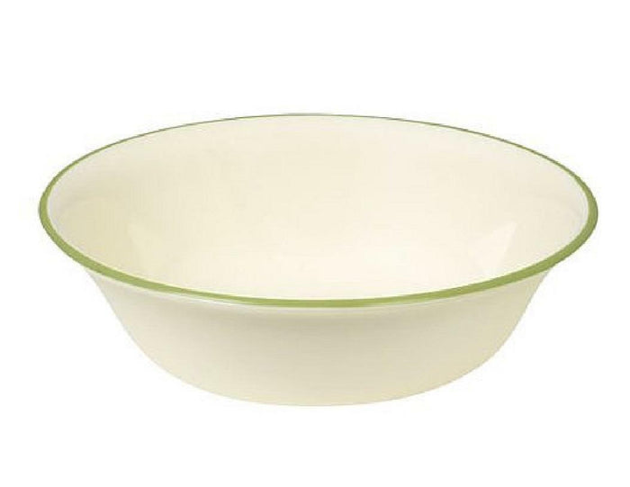 Corelle WINE BERRIES 18-oz SOUP CEREAL BOWL Sandstone Khaki Green Rim *NR Mint