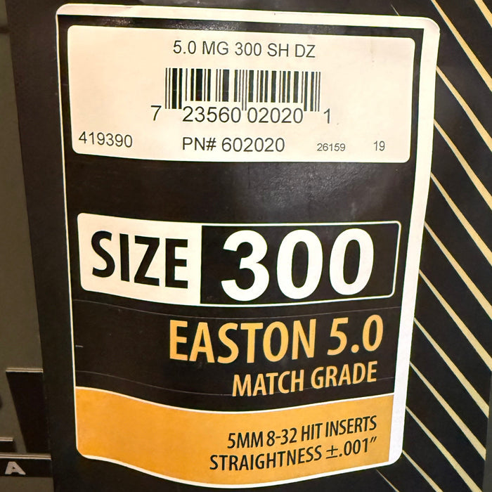 Easton 5.0 Match Grade 300 Shafts. 1 DZ