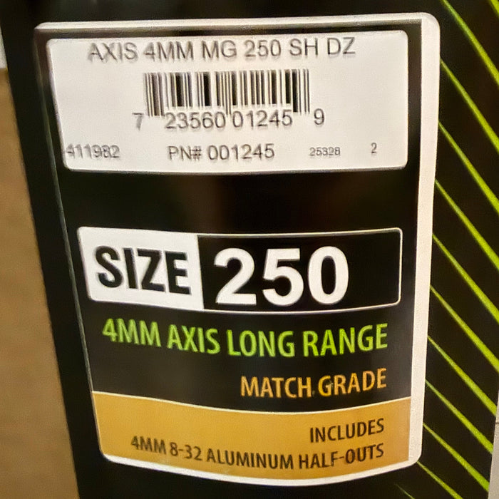 Easton Axis 4MM MG Long Range 250 Shafts. 1 DZ