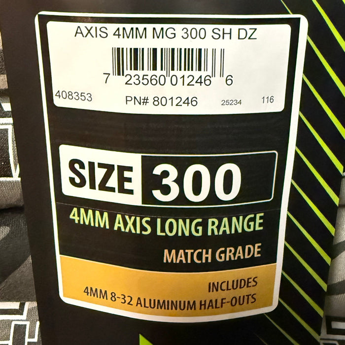 Easton Axis 4MM MG Long Range 300 Shafts. 1 DZ