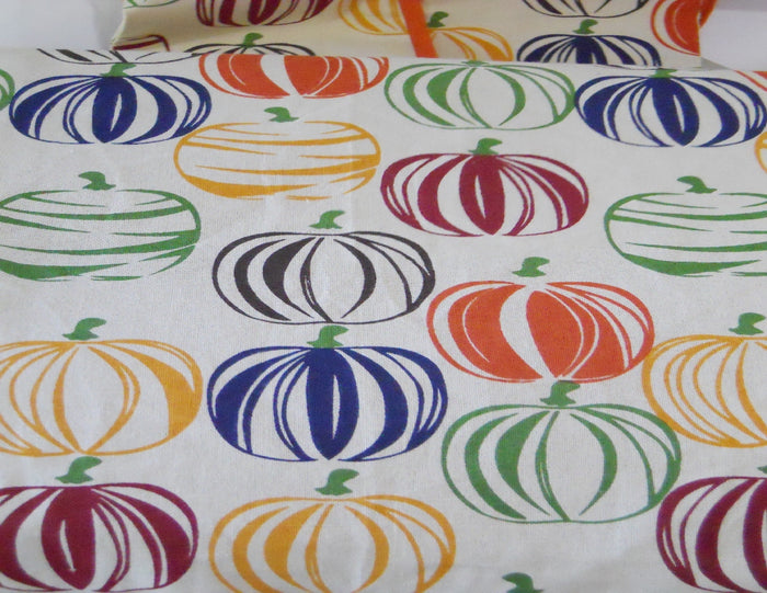 Harvest Kitchen Gourds PUMPKIN APRON Form Fitting Cotton THANKSGIVING Cook
