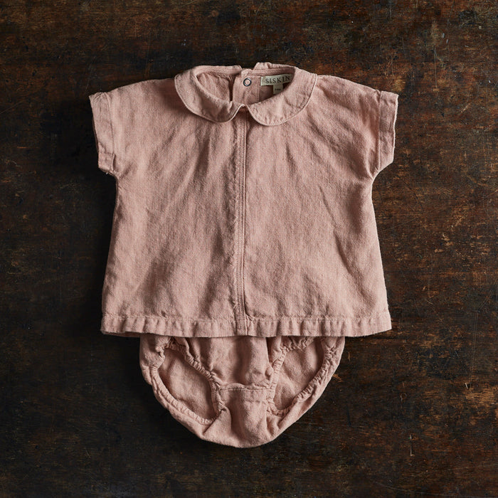 Hazel Baby Bloomers - Linen - Peony