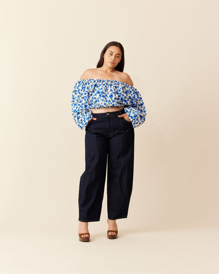 JESSA BLOUSE SOMETHING BLUE FLORAL