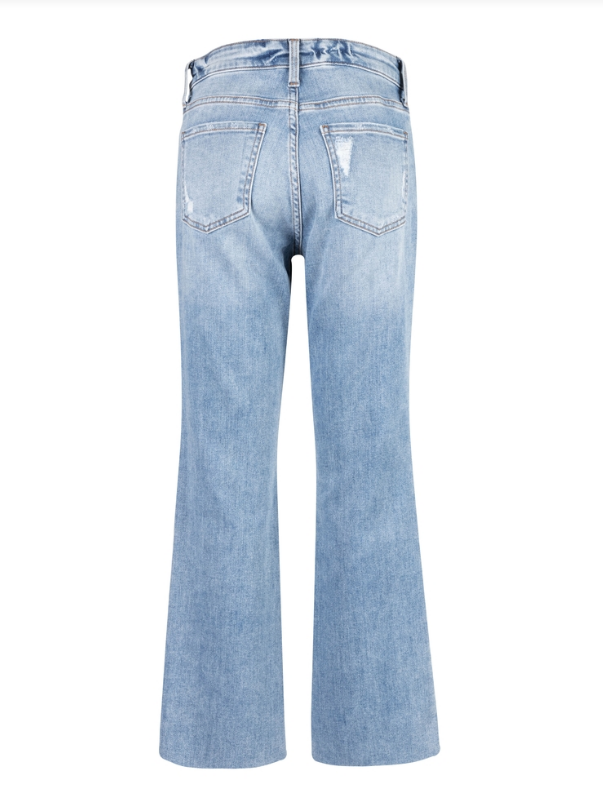 Kelsey High Rise Fab Ab Ankle Flare with Raw Hem - Extraordinary