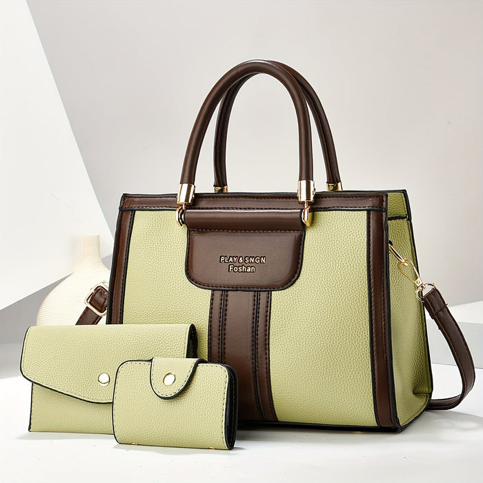 Luna - Elegant 3-Piece Vegan Leather Bag Set