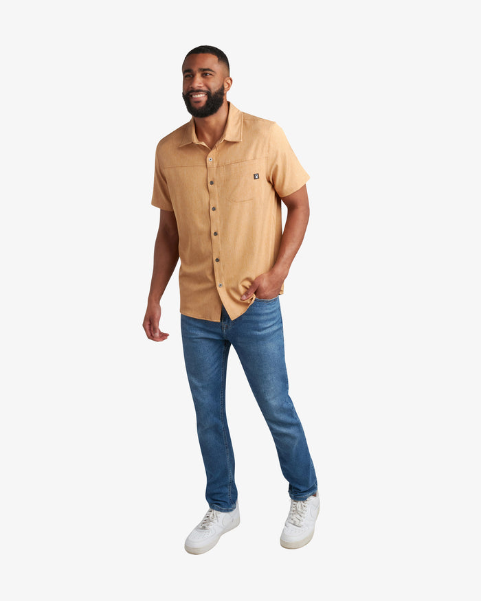 Men's Short Sleeve Mini Stripe Polo - Carmel