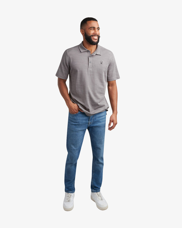 Men's Short Sleeve Tech Polo - Heather Grey