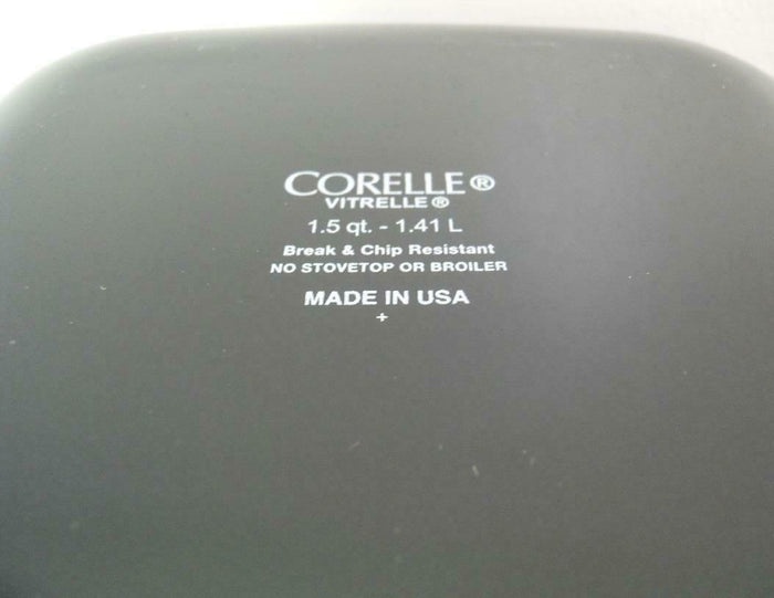 New 3-pc Corelle 1.5 Qt BLACK Simplylite BAKE SERVE STORE Casserole Dish & Covers