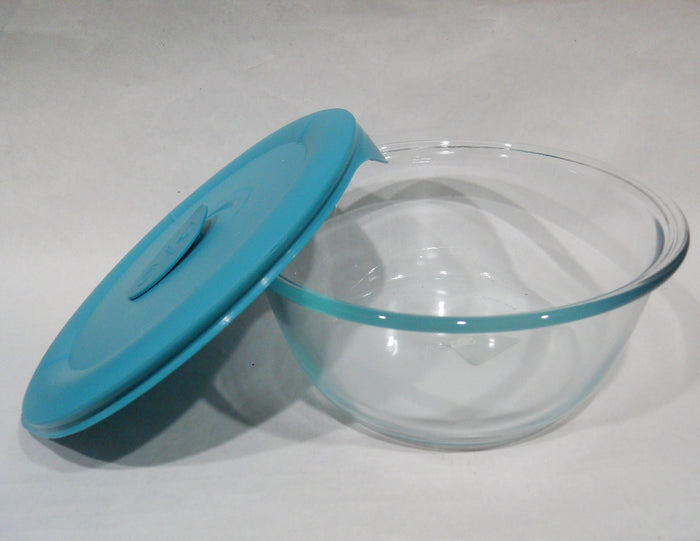 New PYREX Pro ROUND 5 Cup DISH & Vented COVER Choose TURQUOISE or NAVY BLUE 8201