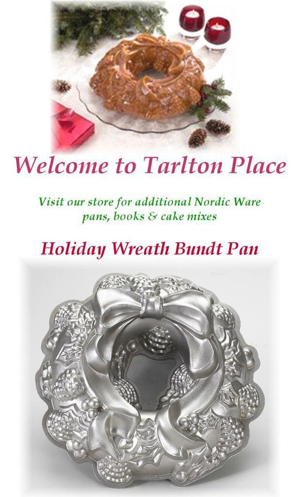 Nordicware 12" HOLIDAY WREATH 10 Cup BUNDT CAKE Pan HEAVY Cast Aluminum *NEW