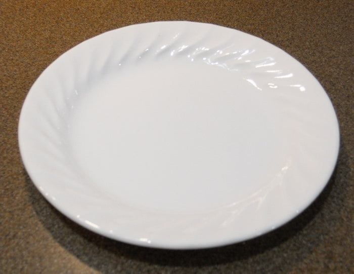 ❤️ NRM CORELLE Impressions ENHANCEMENTS 7.25" BREAD Dessert PLATE *White Swirls