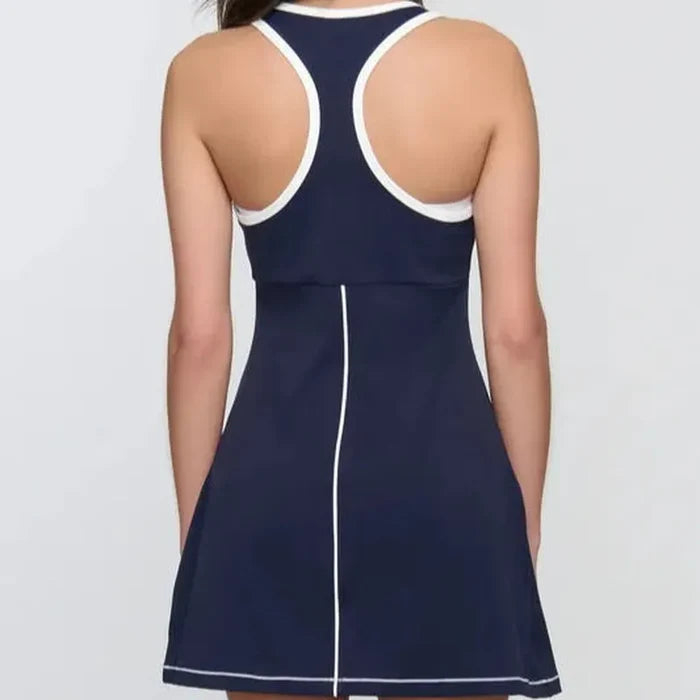 Pickletini Lisa Racerback Dress - Navy/White
