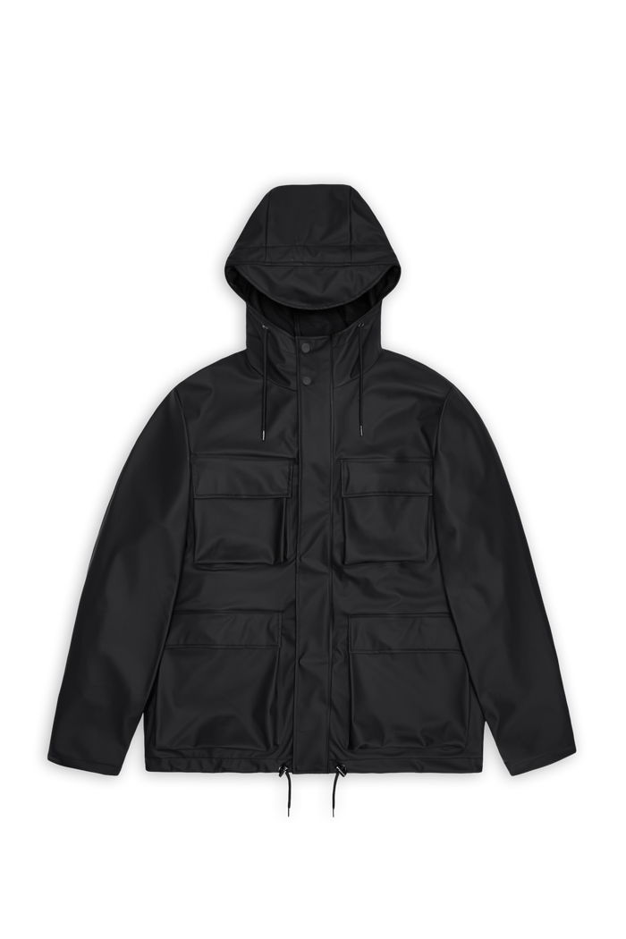 RAINS Pocket Jacket Black Jacket