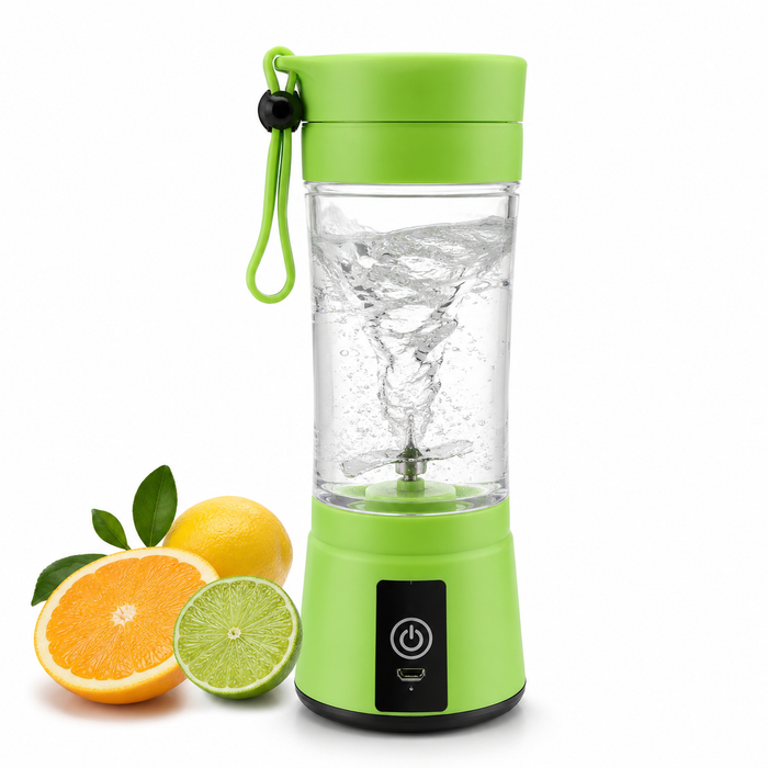 Portable Blender Smoothie Cup, 380ml USB 6-Blade Travel