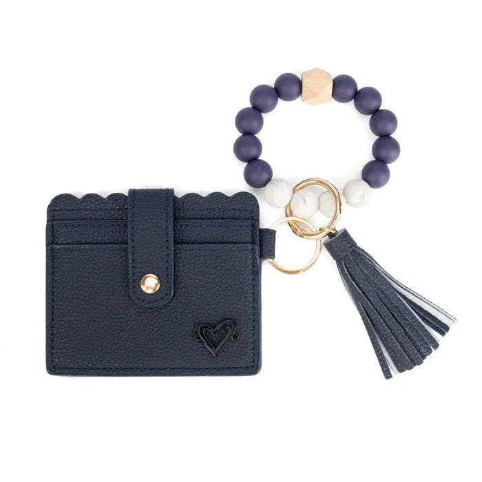preneLOVE Calgary Bracelet Card Case - Navy Scallop