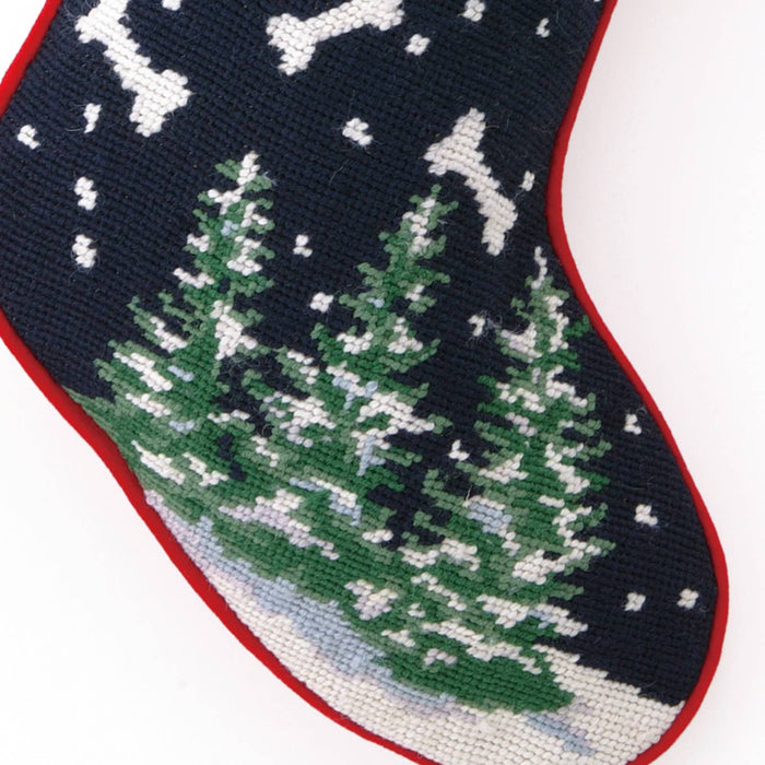 Raining Bones Needlepoint Stocking