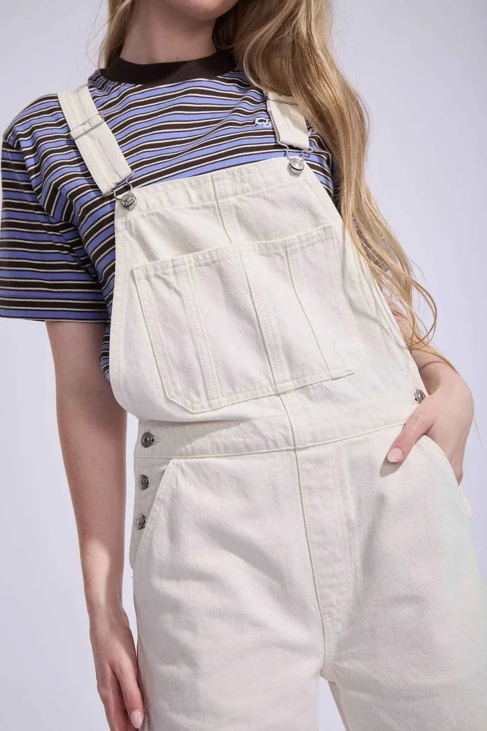 Rolla's Arc Barrel Overalls – Cream Denim