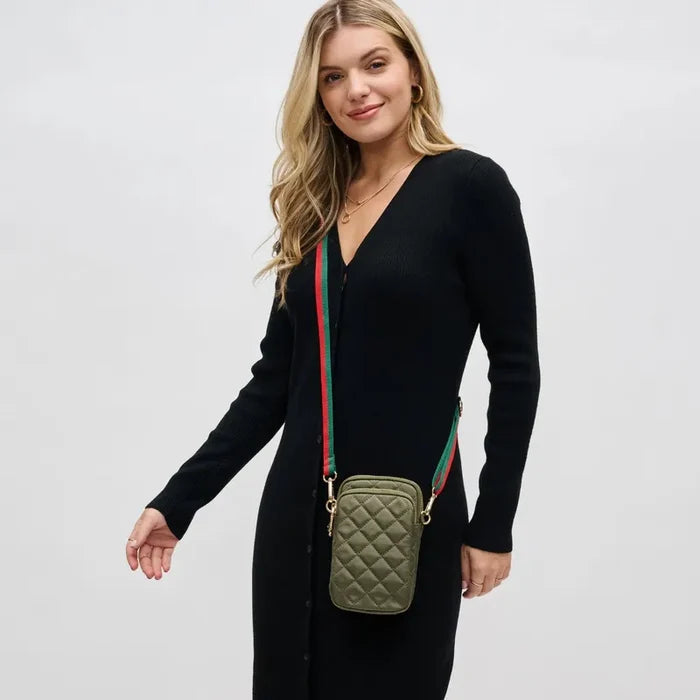 Sol & Selene Quilted Crossbody - Khaki