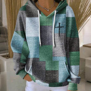 Green Teal Plaid / L