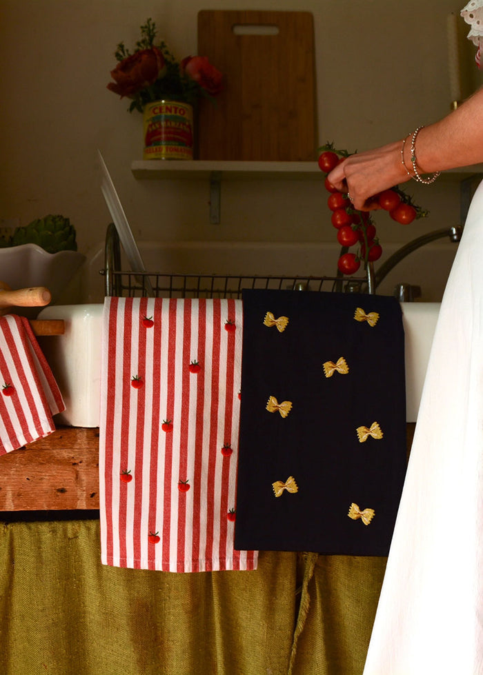 Tomato Tomahto Embroidered Tea Towel
