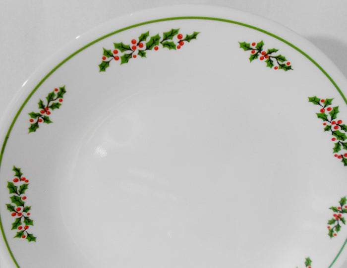 ❤️ Vtg.1985 Corelle HOLLY DAYS 10 14" DINNER PLATE Black Vein Holiday Christmas