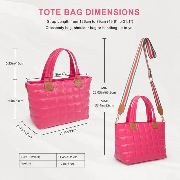 crossbody puffer bag rose versatile carry options