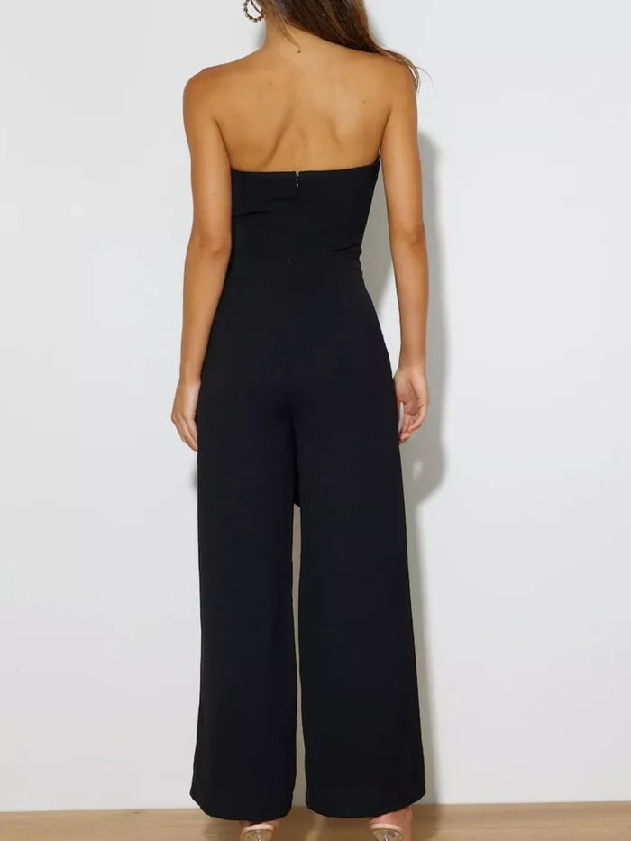 Women's Strapless Wide-Leg Tube Jumpsuit product view 8, showing visible design and option details for key for review online.