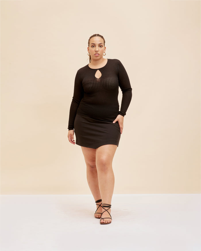 WREN KNIT LONG SLEEVE BLACK