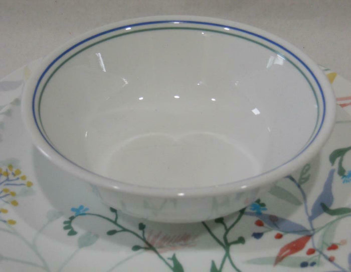 1 Corelle Boutique MONTEVERDE 18-oz SOUP BOWL Cereal Salad *Green Blue Band Rim