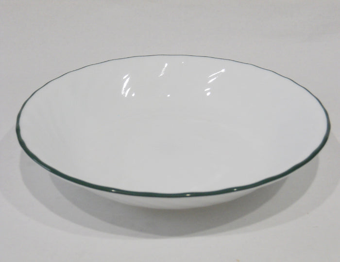 ❤️ 1 Corelle CALLAWAY IVY 20-oz Coupe PASTA SOUP STEW BOWL 8.5" *Green Swirl Rim