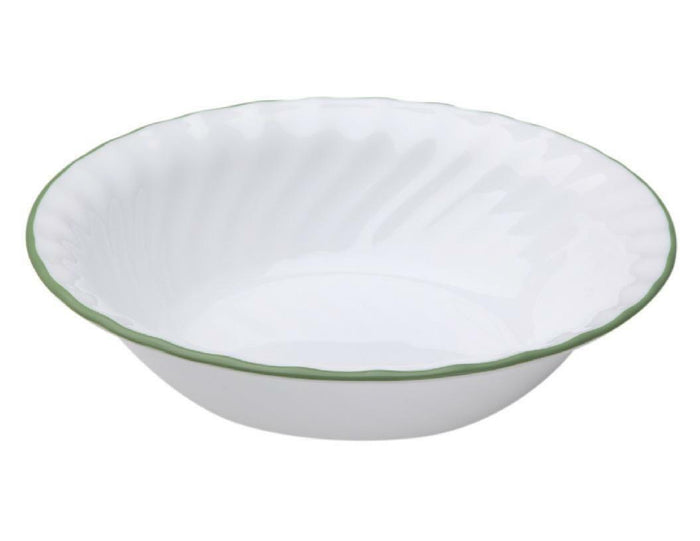 ❤️ 1 Corelle CHUTNEY or DELICATE ARRAY 18-oz Swirled SOUP CEREAL BOWL Green Rim