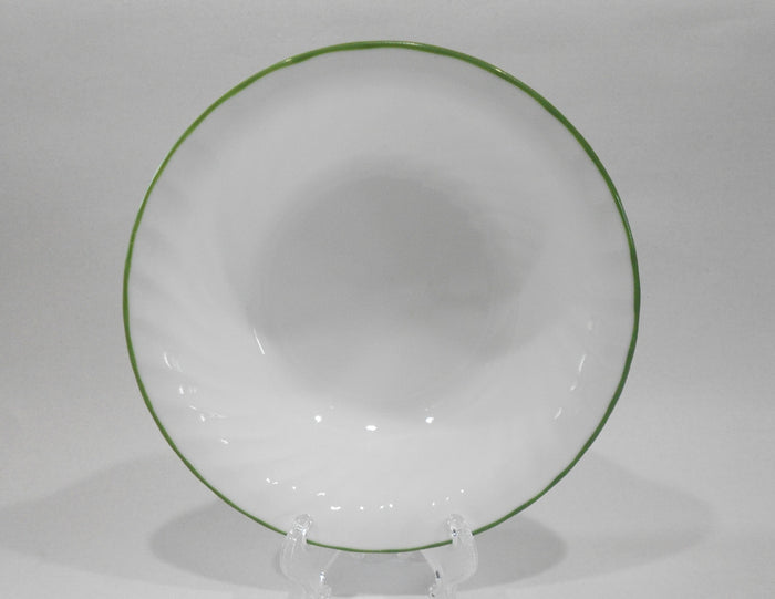 ❤️ 1 Corelle CHUTNEY or DELICATE ARRAY 18-oz Swirled SOUP CEREAL BOWL Green Rim