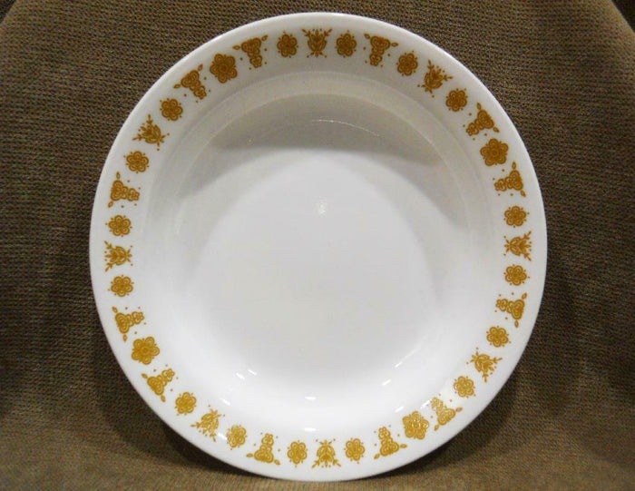 1 CORELLE Corning BUTTERFLY GOLD 15-oz Soup BOWL 8.5" Flat Rimmed Plate Floral