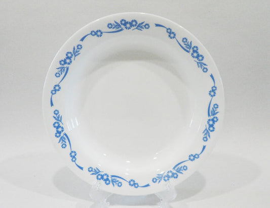 ❤️ 1 CORELLE Corning CORNFLOWER BLUE 15-oz Flat Rim SOUP PLATE Pasta Stew Bowl