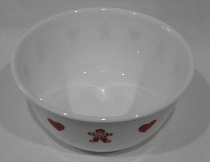 ❤️ 1 Corelle GINGERBREAD MEN & HEARTS 28-oz Super SOUP BOWL Christmas Valentines