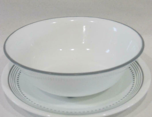 1 Corelle MYSTIC GRAY 18-oz Soup CEREAL BOWL 6 1/4" Grey Rim Band