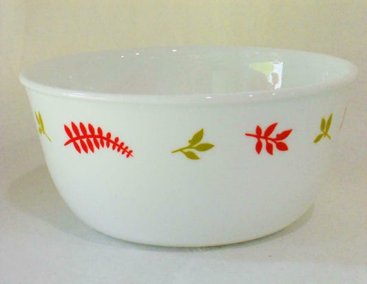 1 Corelle RAINFOREST 28-oz BOWL Soup Cereal Salad Chili ORANGE GREEN LEAVES