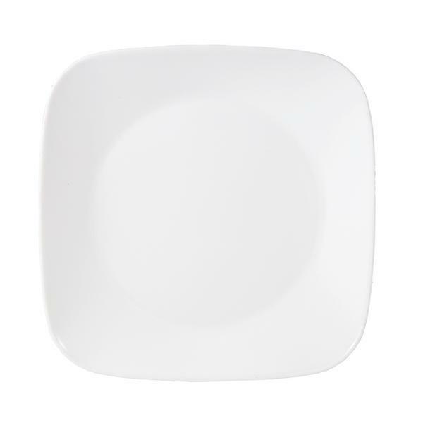 1 Corelle Square PURE WHITE 6.5" Appetizer BREAD & BUTTER PLATE Dessert Side Tidbit