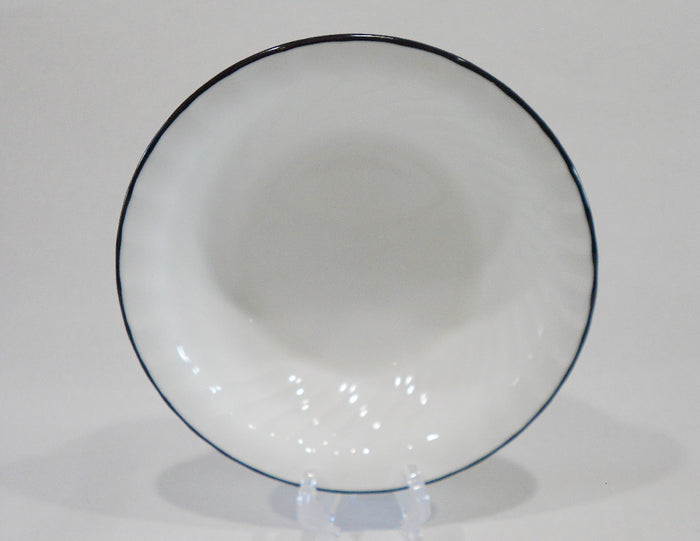 ❤️ 1 NRM Corelle TIGER LILY 18-oz SOUP BOWL Cereal Enhancements Black Swirl Rim
