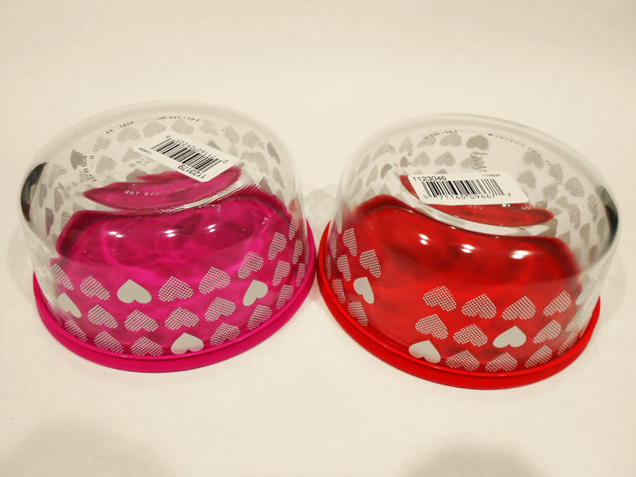 1 PYREX Love 4 CUP Storage Bowl WHITE VALENTINE HEARTS *Choose RED or PINK COVER